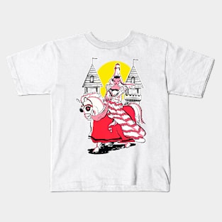 little princess on horse Kids T-Shirt